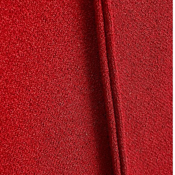 VTG 70s Bell Bottom Pants M Red High Rise Disco Wide Leg Palazzo Retro Leisure - Picture 6 of 12